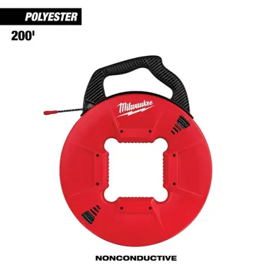 Milwaukee 48-22-4167, unpowered: 200 ft. Polyester Fish Tape with Non-Conductive Tip