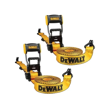 DeWalt DXBC50002, unpowered: 1.5 in. x 16 ft. Ratchet Tie-Down Straps 5000 lbs. Break Strenght (2-Pack)