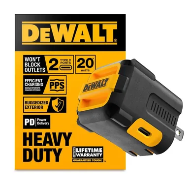 DeWalt 131 0038 DW2, unclassified: Heavy Duty Neverblock 20W Type C Charger