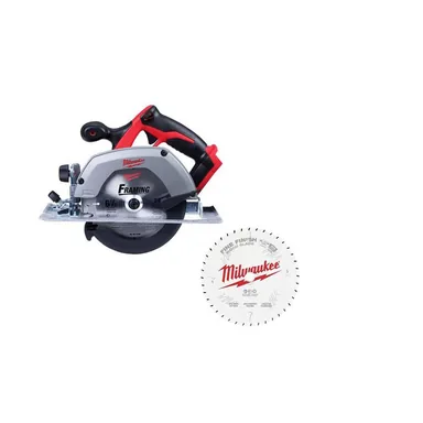Milwaukee 2630-20-48-40-0622, bundle: M18 18V Lithium-Ion Cordless 6-1/2 in. Circular Saw (Tool-Only) & 6-1/2 in Blade
