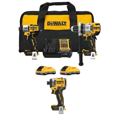 DeWalt DCK2101QQ2W860B, bundle: 20-Volt MAX Lithium-Ion Cordless 2-Tool Combo Kit and Cordless Impact Driver w/ (2) 4.0 Ah Batteries, Charger & Kit Bag
