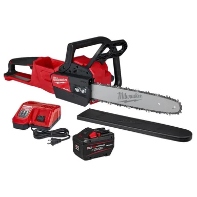 Milwaukee 2727-21HD, kit: M18 FUEL 16 in. 18V Lithium-Ion Brushless Battery Chainsaw Kit with 12.0 Ah Battery and M18 Rapid Charger