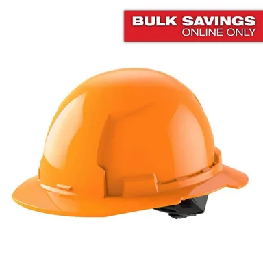 Milwaukee 48-73-1113, accessory: BOLT Orange Type 1 Class E Full Brim Non-Vented Hard Hat with 4 Point Ratcheting Suspension
