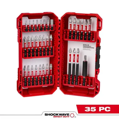 Milwaukee 48-32-4032, accessory: SHOCKWAVE Impact Duty Alloy Steel Screw Driver Bit Set (35-Piece)