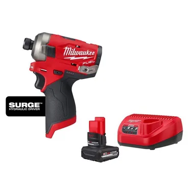 Milwaukee 2551-20-48-59-2450B, bundle: M12 FUEL SURGE 12V Lithium-Ion Brushless Cordless 1/4 in. Hex Impact Driver with HIGH OUTPUT XC5. 0 Starter Kit