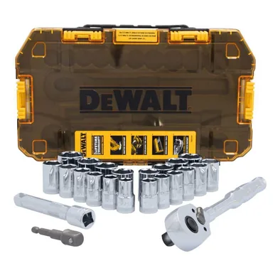 DeWalt DWMT45414, accessory: TOUGHSERIES 23-Piece Mechanics Tool Set for 1/2 in. Drive with TOUGH BOX Hard Shell Carrier