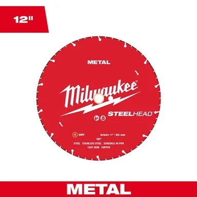 Milwaukee 49-93-7835, accessory: 12 in. Steelhead Diamond Cut Off Blade