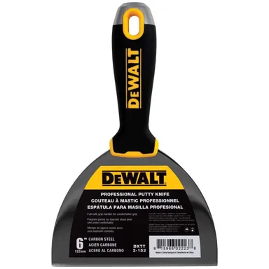 DeWalt DXTT-2-152, unpowered: 6 in. Carbon Steel Joint Knife with Soft Grip Handle