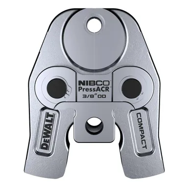 DeWalt DCE214038, accessory: Compact 3/8 in. NIBCO PressACR Press Jaw for DCE210 Compact Press Tool (photograph from the Home Depot listing)