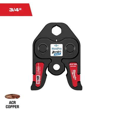 Milwaukee 49-16-2655Z, accessory: 3/4 in. ZoomLock MAX Press Jaw for M18 FORCE LOGIC Press Tools (photograph from the Home Depot listing)