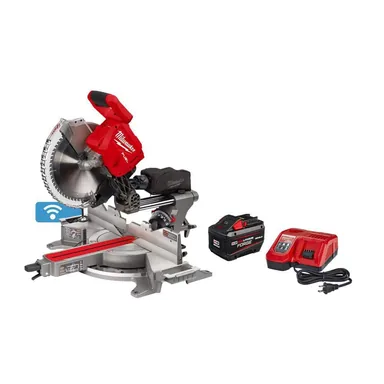 Milwaukee 2739-21HD, kit: M18 FUEL 18V Lithium-Ion Brushless Cordless 12 in. Dual Bevel Sliding Compound Miter Saw Kit with One 12.0Ah Battery