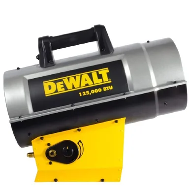 DeWalt DXH125FAV, standalone tool: 125,000 BTU Forced Air Propane Outdoor Torpedo  Space Heater