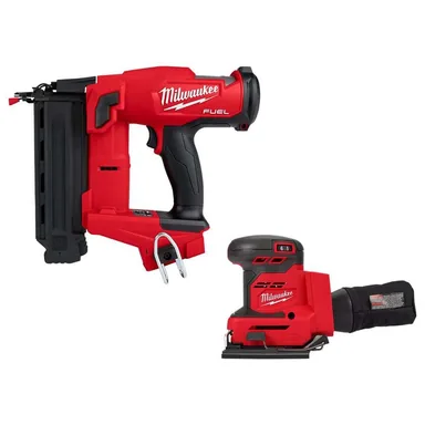 Milwaukee 2746-20-2649-20, bundle: M18 FUEL 18-Volt Lithium-Ion Brushless Cordless Gen II 18-Gauge Brad Nailer (Tool-Only) W/M18 1/4 Sheet Sander