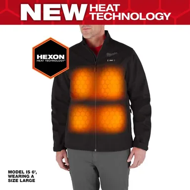 Milwaukee M100B-213X, kit: Men's 3X-Large M12 12V Lithium-Ion Cordless TOUGHSHELL Black Heated Jacket with (1) 3.0 Ah Battery and Charger