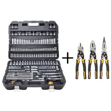 DeWalt DWMT75049W70485, accessory: Chrome Vanadium Mechanics Tool Set (192-Piece) and Compound Pliers Set (3-Piece)