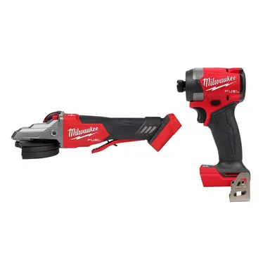 Milwaukee 2886-20-2953-20, bundle: M18 FUEL 18V Lithium-Ion Brushless Cordless 5 in. Flathead Braking Grinder with Paddle Switch No-Lock w/ Impact Driver