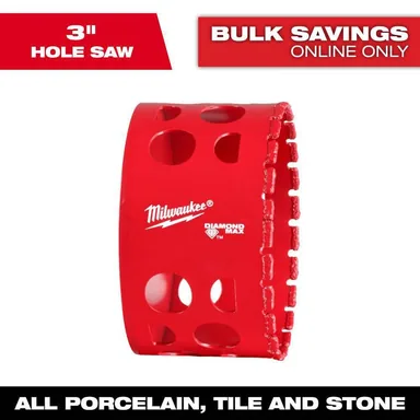 Milwaukee 49-56-5669, accessory: 3 in. Diamond Max Hole Saw