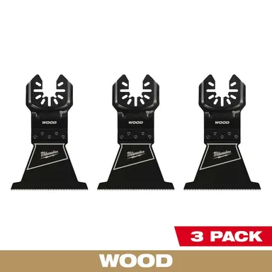 Milwaukee 49-25-1113, accessory: 2-1/2 in. High Carbon Steel Universal Fit Wood Cutting Multi-Tool Oscillating Blade (3-Pack)