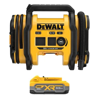 DeWalt DCC020IBWCBP320, bundle: 20-Volts MAX Lithium-Ion Cordless Electric Portable Inflator with 20-Volts MAX XR POWERSTACK Lithium-Ion 3. 5Ah Battery