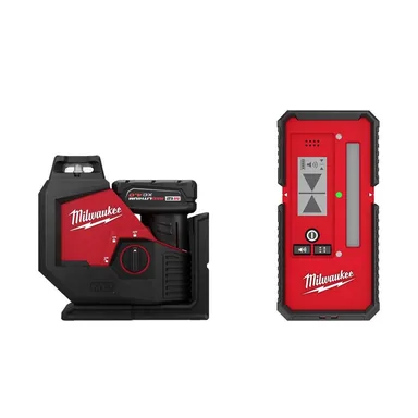 Milwaukee 3631-21-48-35-1211, bundle: M12 165 ft. 12-Volt Lithium Ion Cordless Green 360-Degree Single Plane Laser Level Kit with Laser Detector