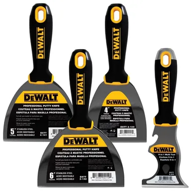 DeWalt DXTT 3-140, unpowered: Stainless Steel Joint Knife Set with Soft Grip Handles