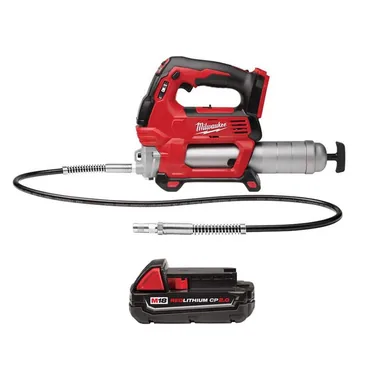 Milwaukee 2646-20-48-11-1820, bundle: M18 18-Volt Lithium-Ion Cordless Grease Gun 2-Speed with (1) 2Ah Battery