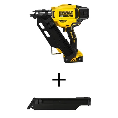 DeWalt DCN930P1WDZN930, bundle: 20V Lithium-Ion 30° Cordless Framing Nailer Kit and Extended Magazine with 5.0 Ah Battery and Charger
