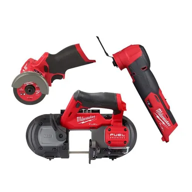 Milwaukee 2529-20-2526-20-2522-20, bundle: M12 FUEL 12-Volt Lithium-Ion Cordless Compact Band Saw, M12 FUEL Oscillating Multi-Tool and M12 FUEL 3 in. Cut Off Saw