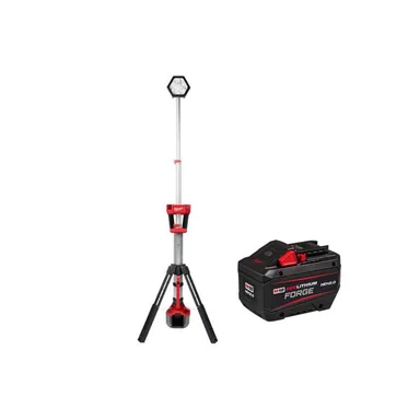 Milwaukee 2131-20-48-11-1813, bundle: M18 18-Volt Lithium-Ion Cordless Rocket Dual Power Tower Light w/ FORGE 12.0 Ah Battery