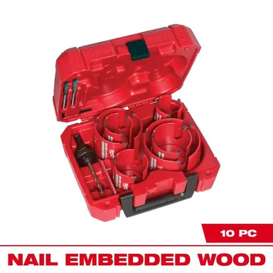 Milwaukee 49-56-9290, accessory: BIG HAWG Carbide Hole Saw Kit (10-Piece)