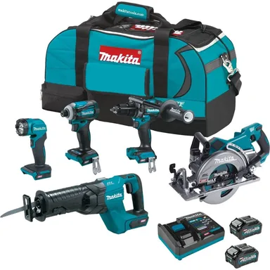 Makita GT500M, bundle: Makita GT500M 40V max XGT Brushless Cordless 5-Pc. Combo Kit (4.0Ah)