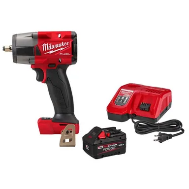 Milwaukee 2960-20-48-59-1881, bundle: M18 FUEL GEN-2 18V Lith-Ion Mid Torque Brushless Cordless 3/8 in. Impact Wrench w/ FORGE 8. 0Ah Battery & Charger