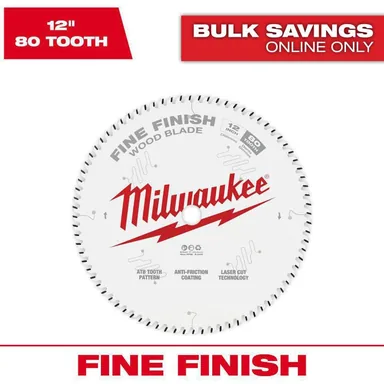 Milwaukee 48-40-1224, accessory: 12 in. x 80-Tooth Fine Finish Circular Saw Blade