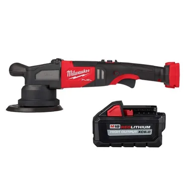 Milwaukee 2685-20-48-11-1865, bundle: M18 FUEL 18-Volt Lithium-Ion Brushless Cordless 21 mm DA Polisher with 6.0 Ah High Output Battery