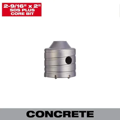 Milwaukee 48-20-5230, accessory: 2-9/16 in. Carbide SDS-PLUS Masonry Core Bit