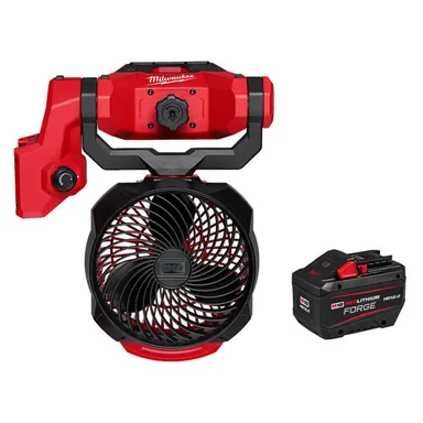 Milwaukee 0817-20-48-11-1813, bundle: M18 18-Volt Lithium-Ion Brushless Cordless Scissor Lift Fan w/ FORGE 12.0 Ah Battery
