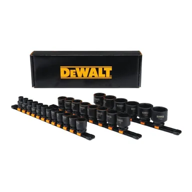 DeWalt DWMT19243, accessory: 1/2 in. Drive Metric Impact Socket Set (26-Piece)