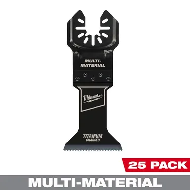 Milwaukee 49-25-1268, accessory: 1-3/4 in. Titanium Bi-Metal Universal Fit Metal Cutting Multi-Tool Oscillating Blade (25-Pack)