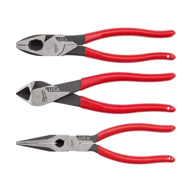 Milwaukee MT500-MT508-MT505, bundle: Linesman Plier with 8 in. Long Nose Plier and 8 in. Diagonal Plier