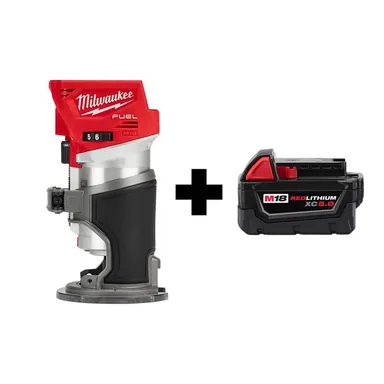 Milwaukee 2723-20-48-11-1850, bundle: M18 FUEL 18V Lithium-Ion Brushless Cordless Compact Router with M18 5.0 Ah Battery