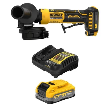 DeWalt DCG402BWCBP320C, bundle: ATOMIC 20V MAX Lithium-Ion Cordless 4-1/2 in. Angle Grinder with 20V MAX XR 3.5 Ah Battery and Charger