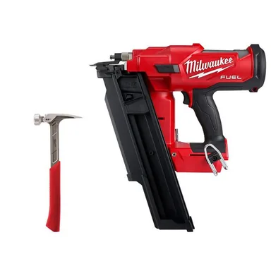 Milwaukee 2744-20-48-22-9022, bundle: M18 FUEL 3-1/2 in. 18V 21-Deg Lithium-Ion Brushless Cordless Framing Nailer w/22 oz. Milled Face Framing Hammer