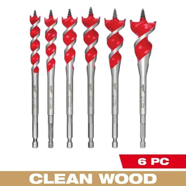 Milwaukee 48-13-0600, accessory: Auger Speed Feed Wood Bit Set (6-Piece)