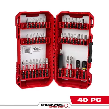 Milwaukee 48-32-4022, accessory: SHOCKWAVE Impact Duty Alloy Steel Screw Driver Drill Bit Set (40-Piece)