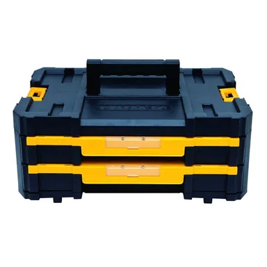 DeWalt DWST17804, accessory: TSTAK IV 7 in. Stackable 18-Compartment Double Shallow Drawer Small Parts & Tool Storage Organizer