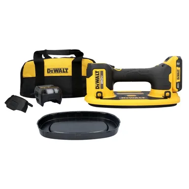 DeWalt DCE592D1, kit: 20-Volt Max Lithium-Ion Cordless GRABO Lifter Kit with 2.0 Ah Battery, Charger and Kit Bag (photograph from the Home Depot listing)