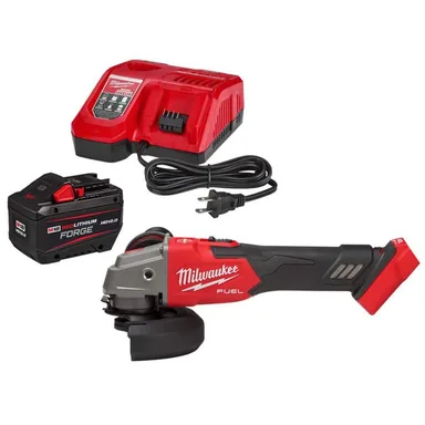 Milwaukee 48-59-1300-2889-20, bundle: M18 18-Volt Lithium-Ion REDLITHIUM FORGE Starter Kit with 12. 0Ah Battery and Rapid Charger w/ M18 Grinder