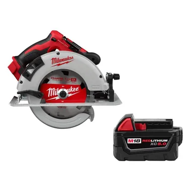 Milwaukee 2631-20-48-11-1850, bundle: M18 18V Lithium-Ion Brushless Cordless 7-1/4 in. Circular Saw with 5.0Ah Battery