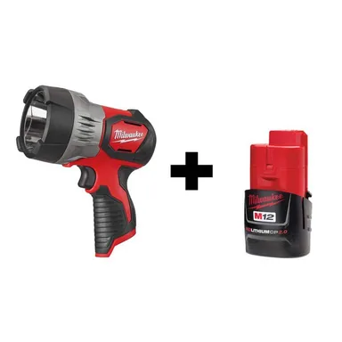 Milwaukee 2353-20-48-11-2420, bundle: M12 12-Volt Lithium-Ion Cordless 750-Lumen TRUEVIEW LED Handheld Spotlight with M12 2.0Ah Battery