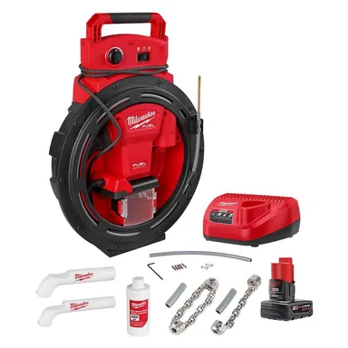 Milwaukee 2519-21, kit: M12 FUEL High Speed Chain Snake for 1-1/4 in.-2 in. Pipes